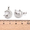 Brass Micro Pave Cubic Zirconia Pendants KK-D357-16C-P-3