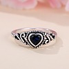 Brass Micro Pave Cubic Zirconia Finger Rings for Women FS-WGE7315-03-4
