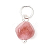 Natural Colorful Tourmaline Dice Charms PALLOY-JF04580-03-3