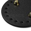 PU Leather Oval Long Bottom for Knitting Bag DIY-K079-01C-3
