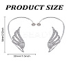 1 Pair Wing Alloy Rhinestone Cuff Earrings EJEW-LP0007-023P-2