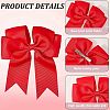 Bowknot Polyester Alligator Hair Clips for Women Girls OHAR-CP0001-26A-6