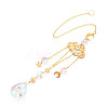 Faceted Glass Sun Catcher Pendant Decorations LS-AJEW-A037-12G-1