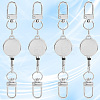 4Pcs Heavy Duty Alloy Retractable Keychain Clasps FIND-SC0016-49P-7