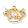 201 Stainless Steel Pendants STAS-R136-17G-1