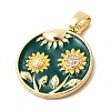 Brass Clear Cubic Zirconia Pendants KK-G554-10B-G-2