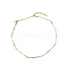 Natural Freshwater Pearl Nuggets & Brass Beaded Necklaces for Women FS-WG15240-01-3