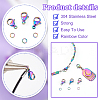 304 Stainless Steel Lobster Claw Clasps with Open Jump Rings STAS-PH0005-99A-4
