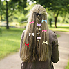 64Pcs 8 Colors Bowknot Polyester Alligator Hair Clips AJEW-CP0008-36-5