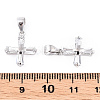 Rhodium Plated 925 Sterling Silver Pave Clear Cubic Zirconia Pendants STER-T007-39P-3