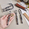 Umbrella Cord Polyester & Spandex Rope Keychain Carabiner HJEW-UN00091-4
