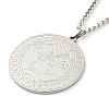 Non-Tarnish 304 Stainlessa Steel Curb Chain Pendant Necklaces LS-NJEW-H034-02P-1