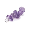 10Pcs 5 Colors 12 Constellation Natural Citrine & Tiger Eye & Amethyst & Strawberry Quartz & Garnet Pendants PALLOY-JF02839-11-5