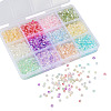 144G 12 Colors Transparent Spray Painted Glass Beads EGLA-TA0013-13-4
