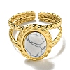 Ion Plating(IP) 304 Stainless Steel Open Cuff Rings RJEW-C079-13G-3