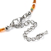 Glass Beaded Necklace NJEW-Z029-05G-3