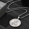 201 Stainless Steel Rhinestone Pendant Necklaces for Women LS-NJEW-U021-03P-3