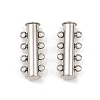 Non-Tarnish 4-Strands 304 Stainless Steel Slide Lock Clasps LS-STAS-H402-35P-01-3