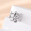 Brass Adjustable Open Cuff Rings for Women RJEW-R021-01P-3