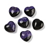 Natural Agate(Dyed & Heated) Heart Palm Stone G-Q021-04H-1