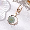 Inner Dried Flower Resin Pendant Decoration HJEW-JM02663-01-1