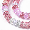 Transparent Crackle Glass Beads GLAA-S192-003-3