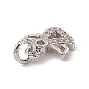 Brass Micro Pave Cubic Zirconia Charms ZIRC-F132-90P-3