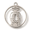 201 Stainless Steel Pendants STAS-R136-26P-1