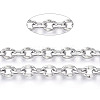 Tarnish Resistant 304 Stainless Steel Dapped Cable Chains CHS-N001-04P-4
