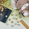 16Pcs 2 Styles 1-Hole Zinc Alloy Rhinestone Shank Buttons BUTT-FH0001-032-9