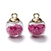 Transparent Glass Bottle Pendants LS-GLAA-L018-03-2