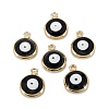 Brass Enamel Charms KK-C223-16G-05-2