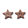 Baking Paint Wooden Buttons BUTT-WH0015-12-2