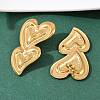304 Stainless Steel Heart Stud Earrings EJEW-I320-24G-05-2