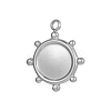 304 Stainless Steel Pendants Cabochon Setting STAS-OY009-60P-3