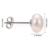 Anti-Tarnish Pearl Ball Stud Earrings EJEW-Q701-01B-2