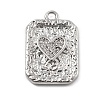 Brass Micro Pave Cubic Zirconia Pendants KK-D283-30P-01-1