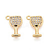 Brass Micro Pave Cubic Zirconia Charms KK-N263-67G-1