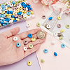140pcs 7 colors Dyed Natural Beech Wood Beads WOOD-PH0003-11-3