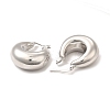 Rack Plating Brass Crescent Moon Hoop Earrings for Women EJEW-A079-02P-2