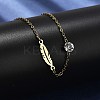 201 Stainless Steel Cable Chain Bracelets LS-BJEW-H205-01D-G-3