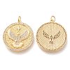 Brass Micro Pave Clear Cubic Zirconia Pendants ZIRC-I044-11G-2