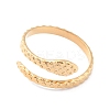 Ion Plating(IP) 304 Stainless Steel Snake Wrap Open Cuff Ring for Women RJEW-L103-27G-2