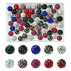 50Pcs 10 Colors Pave Disco Ball Beads FIND-YW0005-51-1