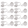 16Pcs Brass Spiral Pad Ear Cuff Findings EJEW-HS0001-24P-1