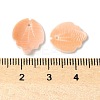 Natural Sea Shell Carved Leaf Charms SSHEL-C013-02D-3