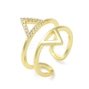 Brass Triangle Open Cuff Ring LS-RJEW-A042-02-1
