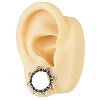Hollow Out Flower Brass Alloy Ear Tunnels FS-WG7C815-11-2