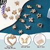 18Pcs 9 Style Brass Micro Clear Cubic Zirconia Pendants ZIRC-TA0001-18-5