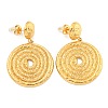 304 Stainless Steel with Textured Stud Earrings for Women EJEW-Z053-05G-02-1